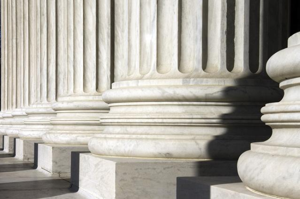 photograph of stone pillars