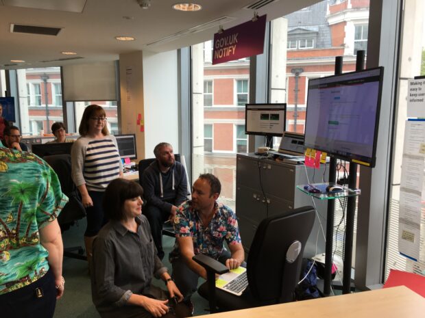 Notify team watching a dashboard on a screen as messages are sent to users