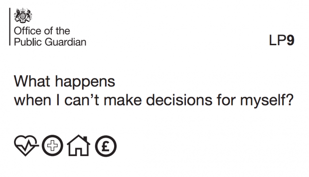 A letter from OPG, the title reads "What happens when I can't make decisions for myself?" 